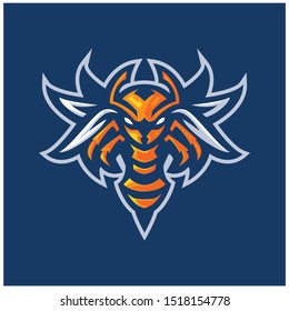 hornet bee mascot logo gaming streaming activity