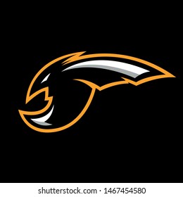 hornet bee mascot logo. Vector logo illustration.