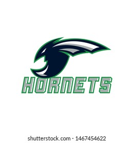 hornet bee mascot logo. Vector logo illustration.