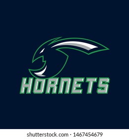 hornet bee mascot logo. Vector logo illustration.
