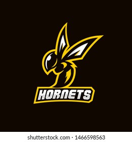 Hornet Bee Mascot Sport Game Logo Vector