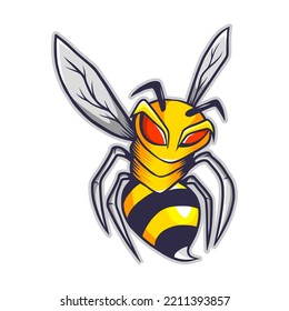 Hornet Bee Robot Mascot Logo Stock Vector (Royalty Free) 2211393857 ...