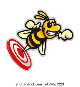 hornet bee sting target cartoon mascot