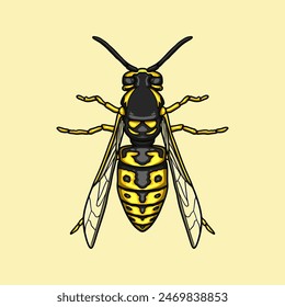 Hornet Bee Vector Illustration Design