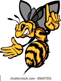 Hornet Bee Wasp Cartoon Vector Image