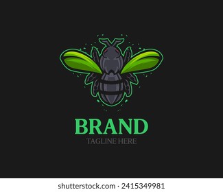 A hornet character mascot logo design