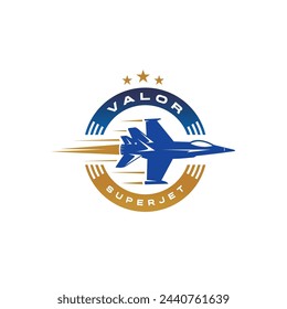 Hornet F-18 Logo design. Super Jet Logo design vector template 