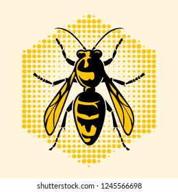 The Hornet Icon And Symbolic, Vector Illustration.