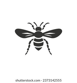 Hornet Insect Icon on White Background - Simple Vector Illustration