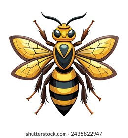 Hornet isolated illustration on white background