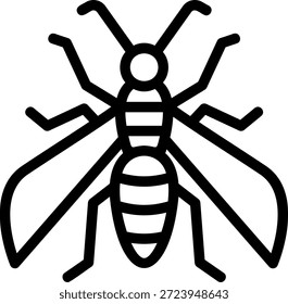 vetor de ilustração de ícone de linha hornet