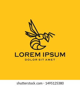 hornet logo icon designs vector template