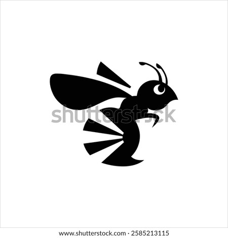 Hornet logo Silhouette Vector Art Illustration