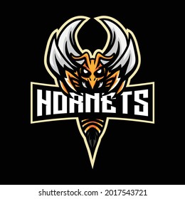Hornet mascot esport logo. Illustration for Sport, Badge, Printing Design and Esport Team.