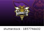 Hornet mascot logo design. Hornet vector illustration