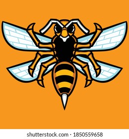 Wasp Hornet Mascot Stock Vector (Royalty Free) 1323513584 | Shutterstock