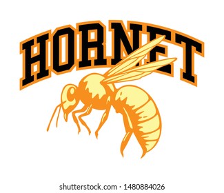 Hornet typography design concept for T shirt Graphic Print Casual, vector image illustration.