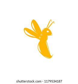 Hornet vector logo isolated on white background