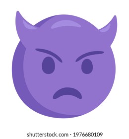 Horns Angry Sign Emoji Icon Illustration Stock Vector (Royalty Free ...