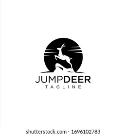 Horns, antelopes, elk, moose, Cervinae,muntjac, fallow deer, chital, Capreolinae, reindeer, chevrotains, Ruminantia And deer Logo Retro Hipster Silhouette Design Illustration.