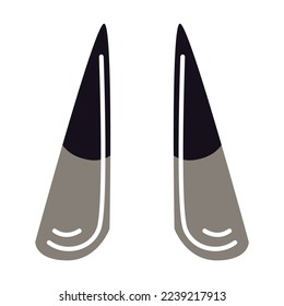 Horns and antlers vector illustration. Horns of wild african gazelle as trophies isolated on white background. Wildlife, hunting concept