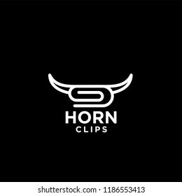 horns clips logo idea icon design vector