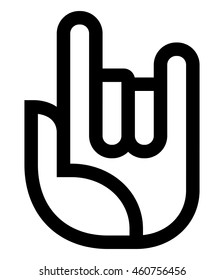 Horns hand icon