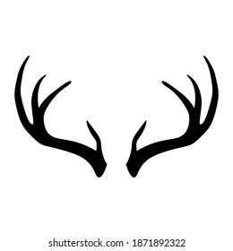 Horns icon vector. deer illustration sign. hunting symbol.