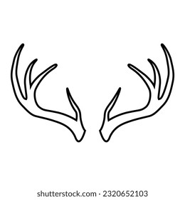 Horns icon vector. deer illustration sign. hunting symbol.