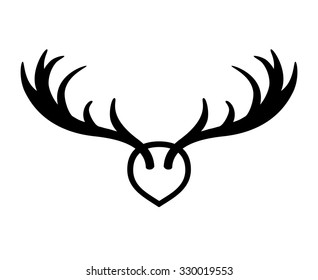 Horns sign for badge, label, logo design
