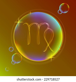 Horoscope: abstract color sign of the zodiac - Virgo, beautiful illustration, Vector
