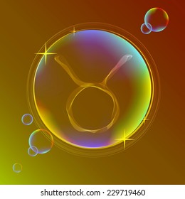 Horoscope: abstract color sign of the zodiac - Tauro, beautiful illustration, Vector