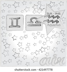 Horoscope . Aquarius . Air .