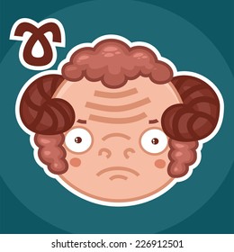 horoscope Aries Brown Sticker