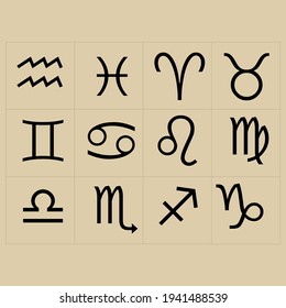 horoscope , astrology sign symbol isolated on background