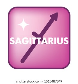 Horoscope and constellation icons and illustrations. Sagittarius mark.