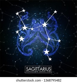 Horoscope Constellation Zodiac Space Star Vector sagittarius