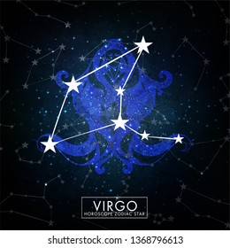 Horoscope Constellation Zodiac Space Star Vector virgo.