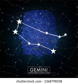 Horoscope Constellation Zodiac Space Star Vector gemini.