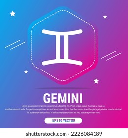 Horoscope constellations with zodiac sign symbols on gradient light blue and pink background. Planets, stars and constellations in outer space. Telescope to study the stars. Eps10 Vector illustration