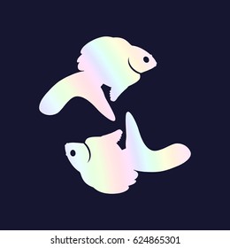 Horoscope fish, vector illustration