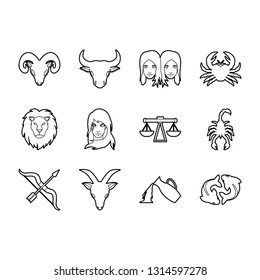 Horoscope Icon Set
