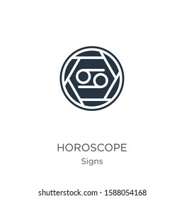 Horoscope icon vector. Trendy flat horoscope icon from signs collection isolated on white background. Vector illustration can be used for web and mobile graphic design, logo, eps10
