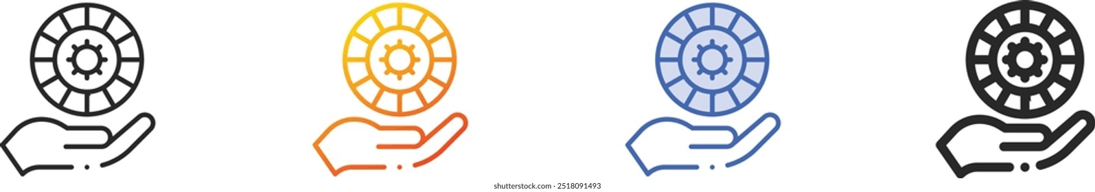horoscope icon.Thin Linear, Gradient, Blue Stroke and bold Style Design Isolated On White Background