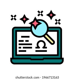 horoscope leisure color icon vector. horoscope leisure sign. isolated symbol illustration