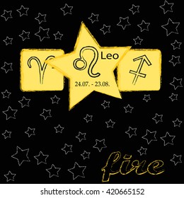 Horoscope . Leo . Fire .