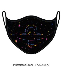 horoscope libra elements design on black background
