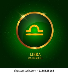 Horoscope. Libra. Zodiac Icon. Zodiac constellations. Vector Illustration