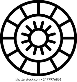 Vektorgrafik des Symbols der Horoskoplinienlinie