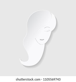Horoscope paper cut style. Concept for Virgo. Vector illustration.